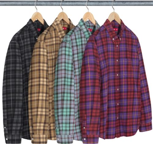 Supreme◇2023AW/Plaid ごつ Flannel Shirt/Sサイズ/Green 