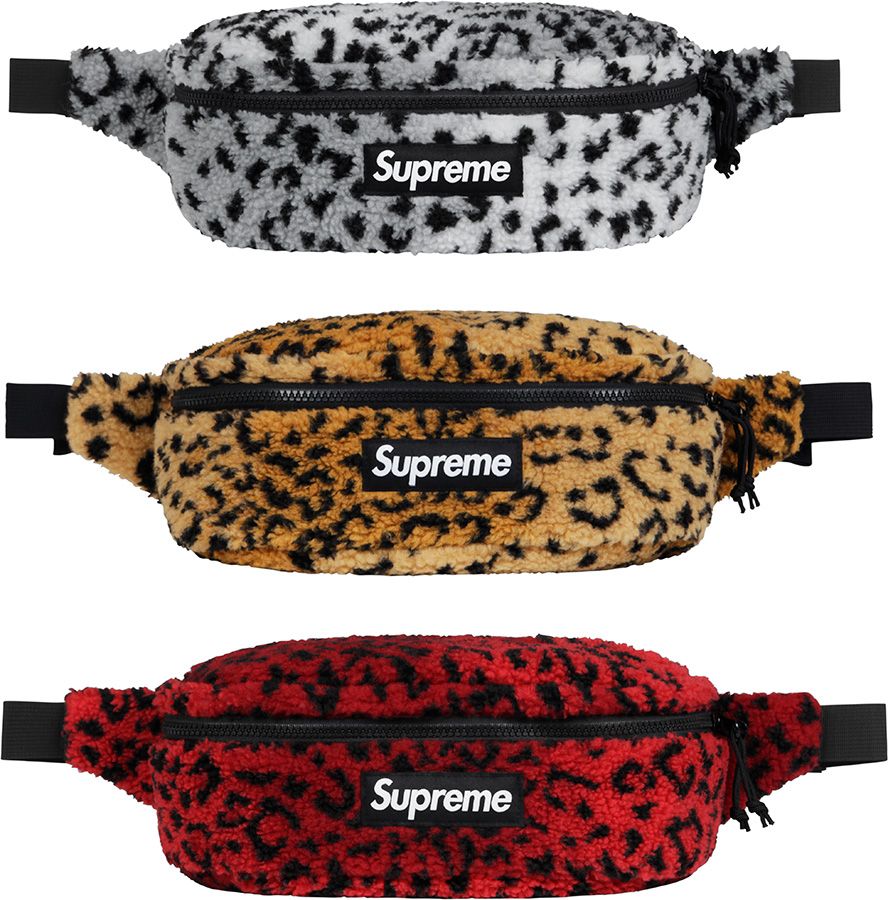 Leopard Fleece Waist Bag Supreme