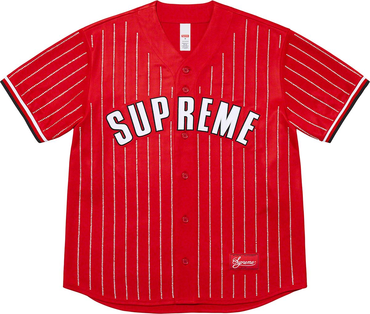 Rhinestone Stripe Baseball Jersey – Supreme