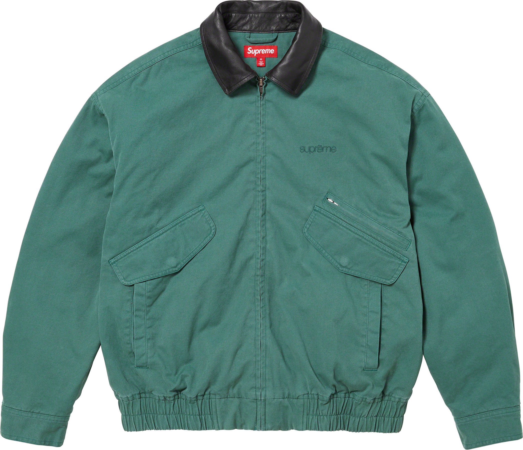 Leather Collar Utility Jacket – Supreme