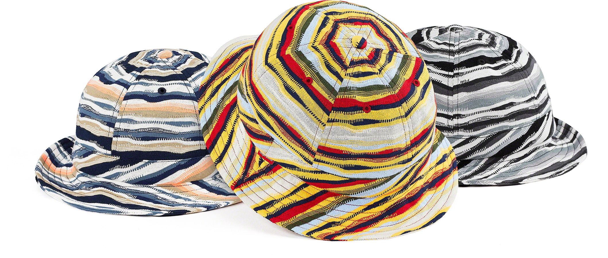 Outlets NWT Supreme Textured Stripe Bell Bucket Hat in Navy