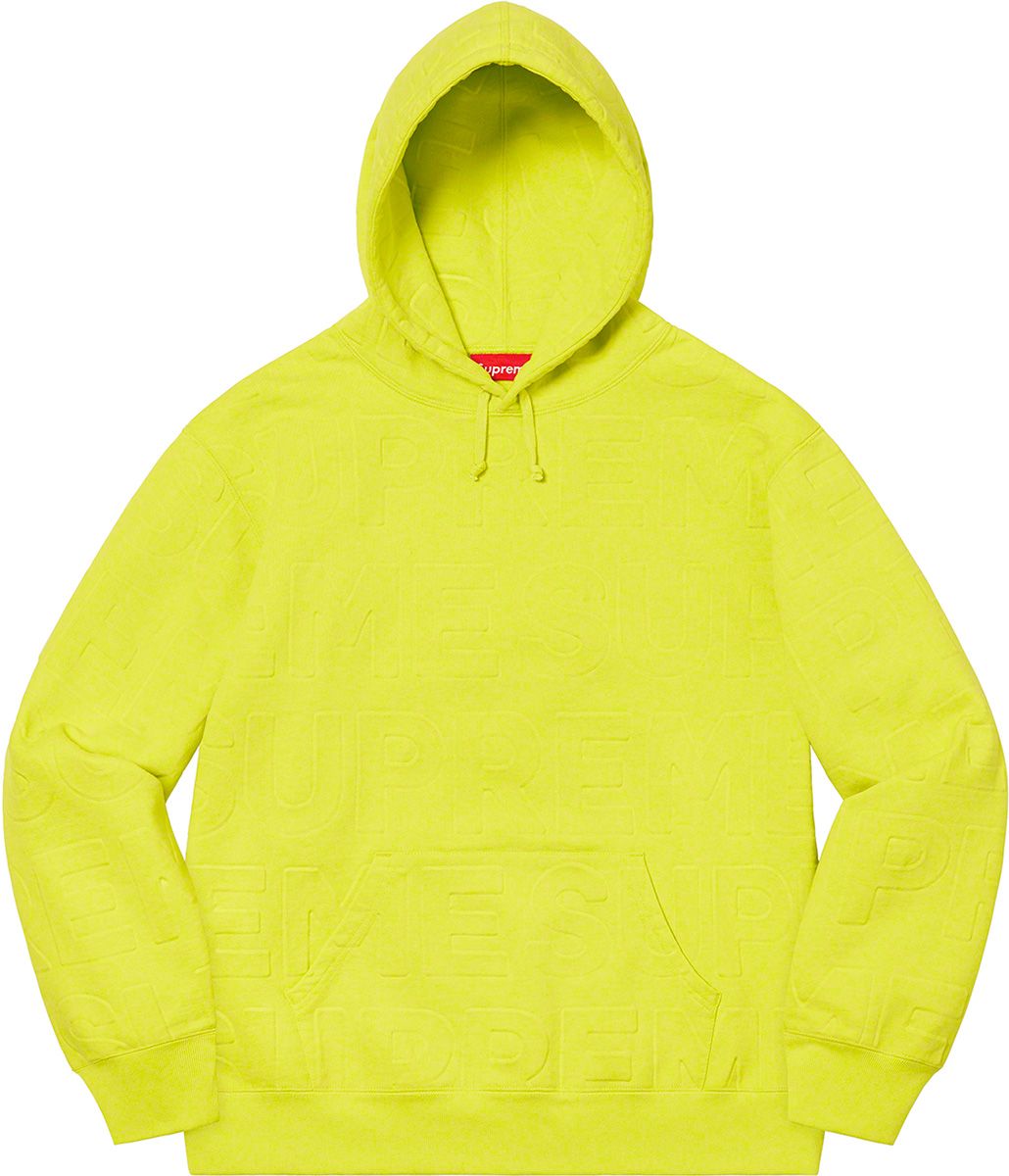 Supreme embossed logo hoodie sale