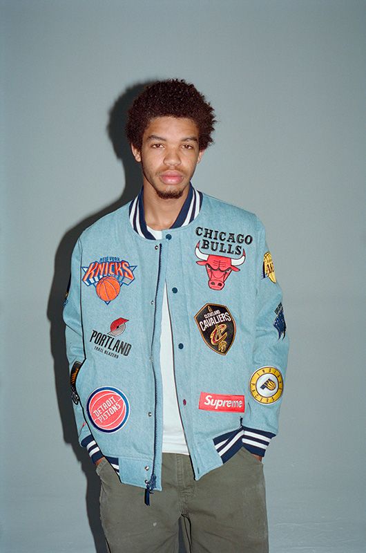 Nike x supreme x nba college jacket best sale