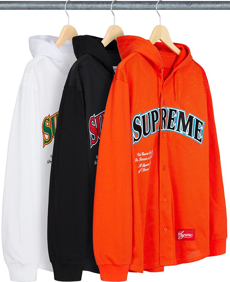 Mesh Hooded L/S Baseball Jersey – Supreme