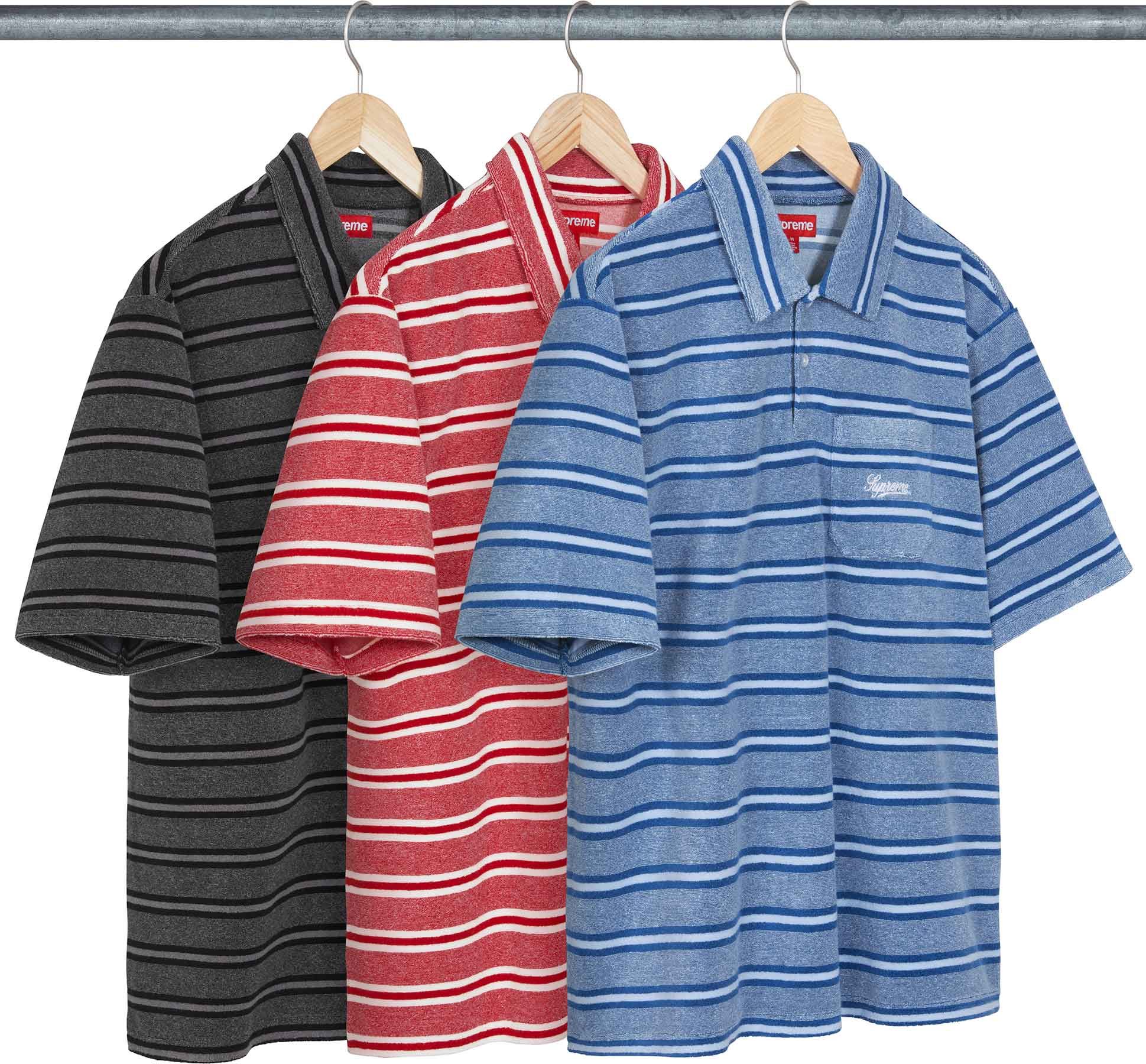 Stripe Terry S/S Polo – Supreme