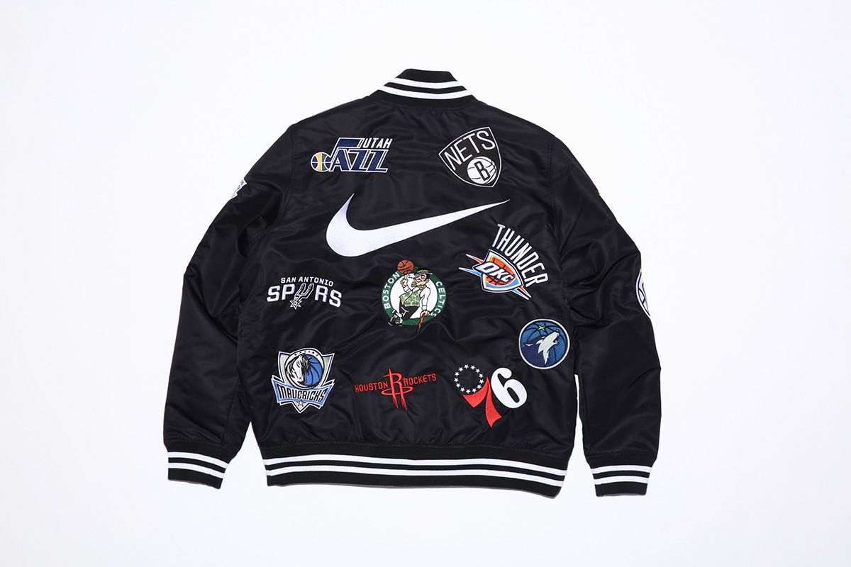 Supreme nba logo jacket on sale