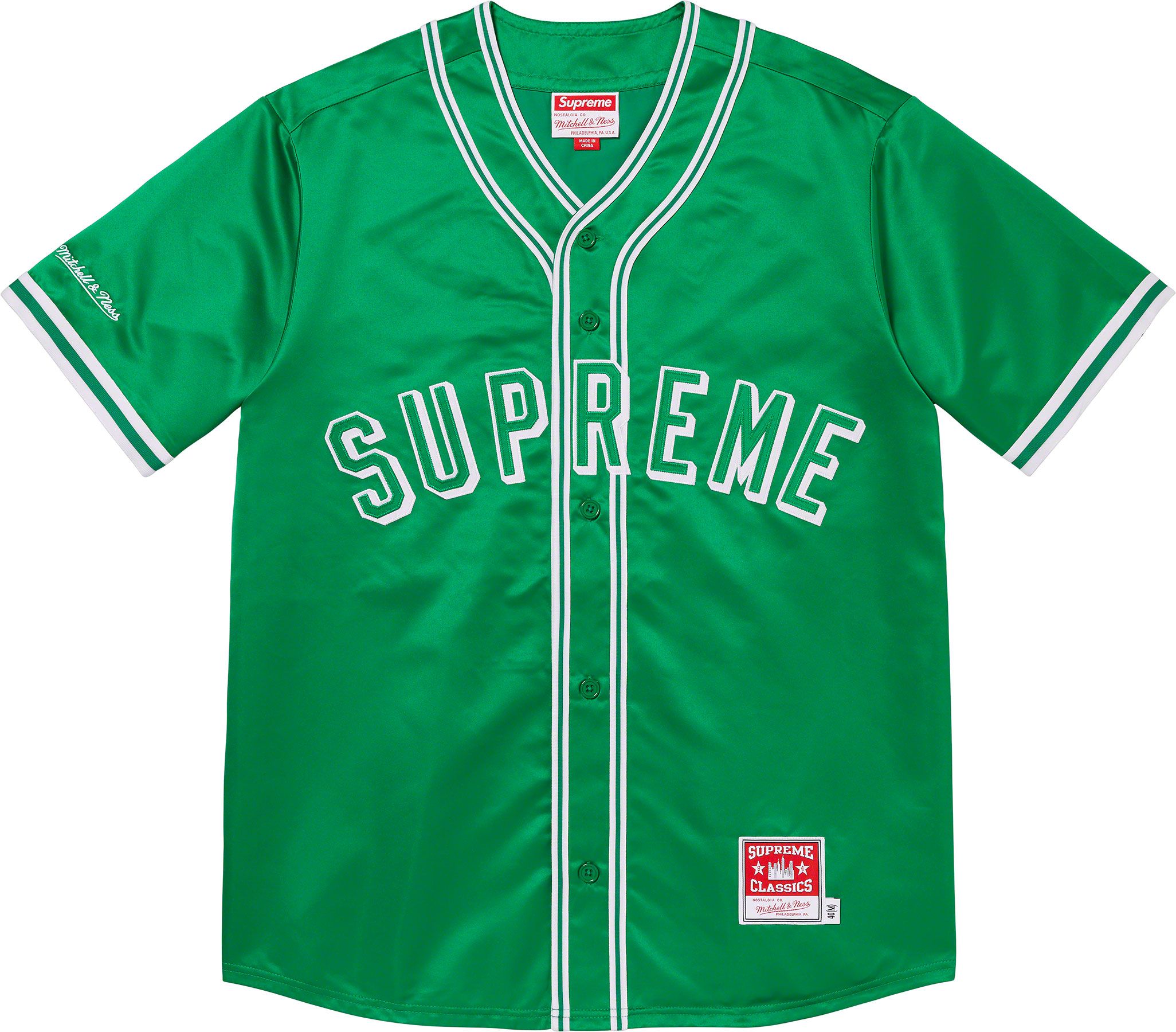 Supreme®/Mitchell & Ness® Satin Baseball Jersey – Supreme