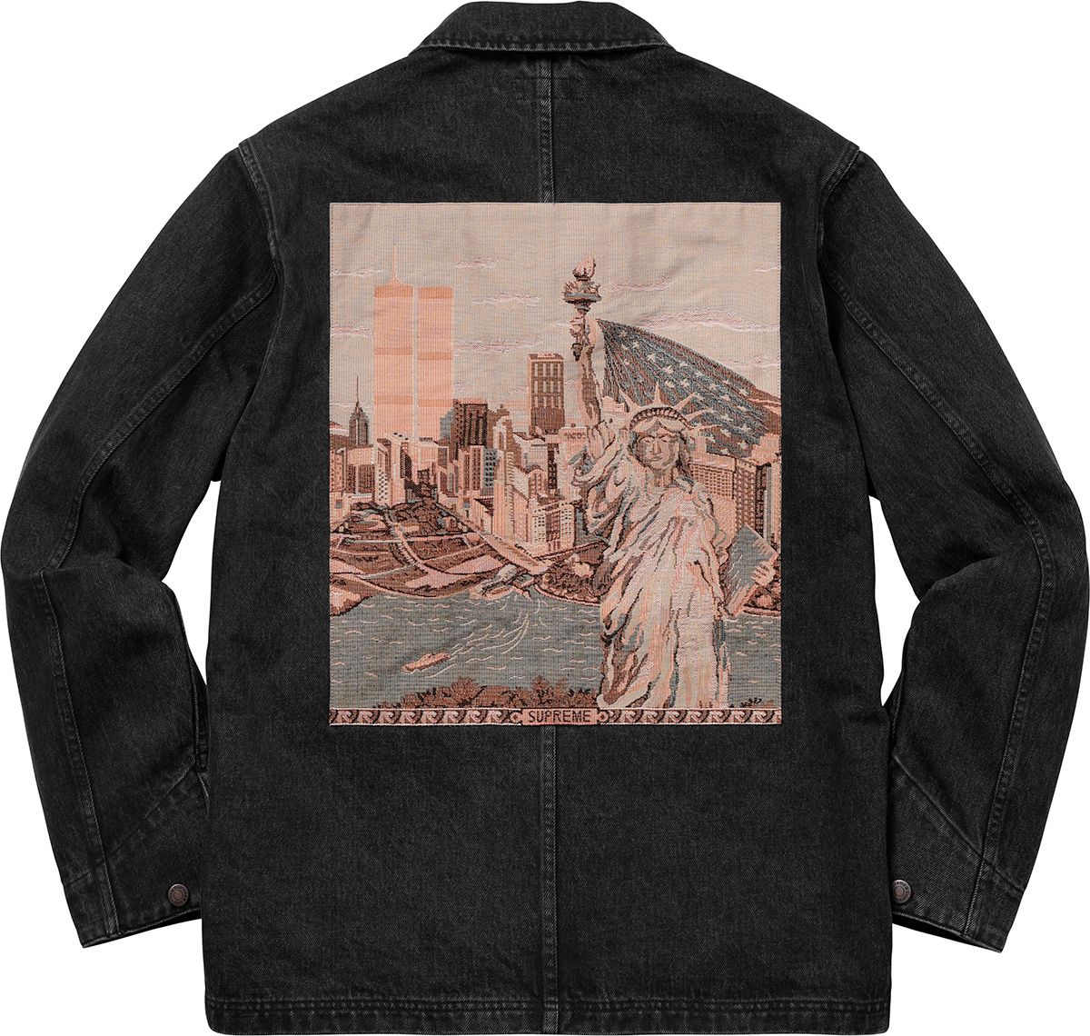 Supreme ny tapestry denim chore coat on sale