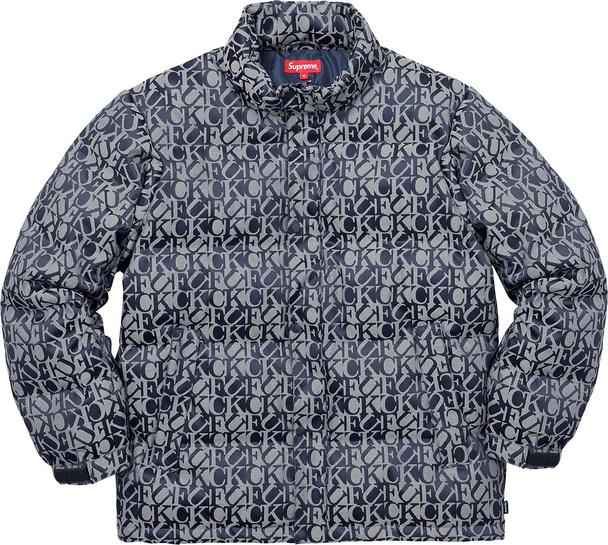 Fuck Jacquard Puffy Jacket – Supreme