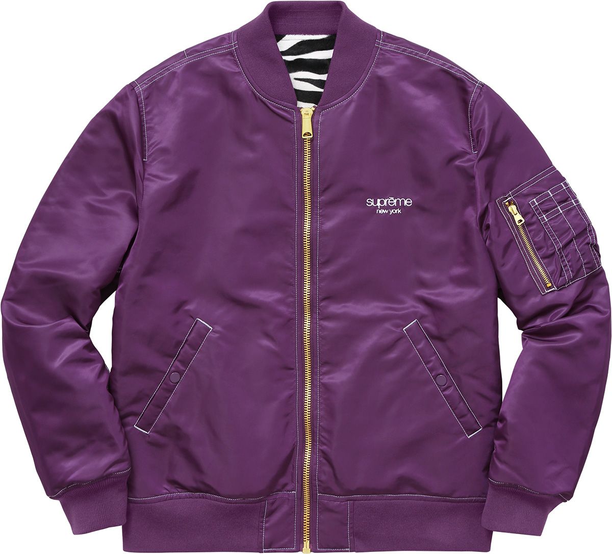 Contrast Stitch Reversible MA-1 Jacket – Supreme