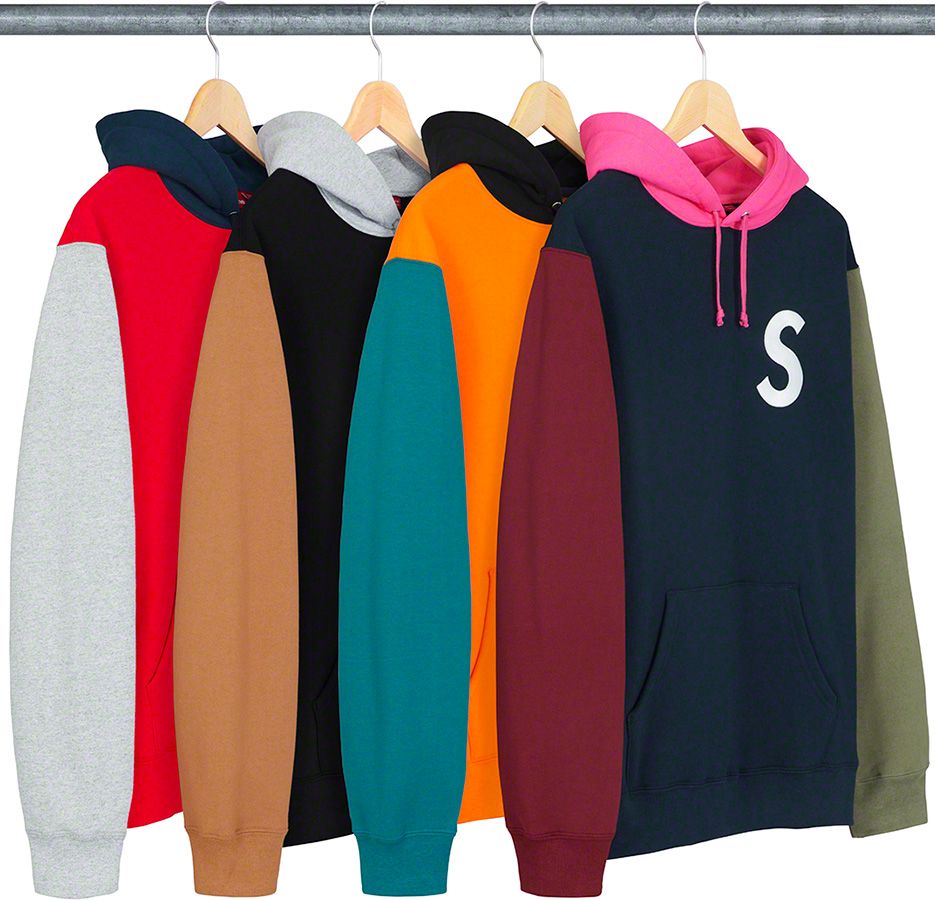 S Logo Colorblocked Hooded Sweatshirt – Supreme