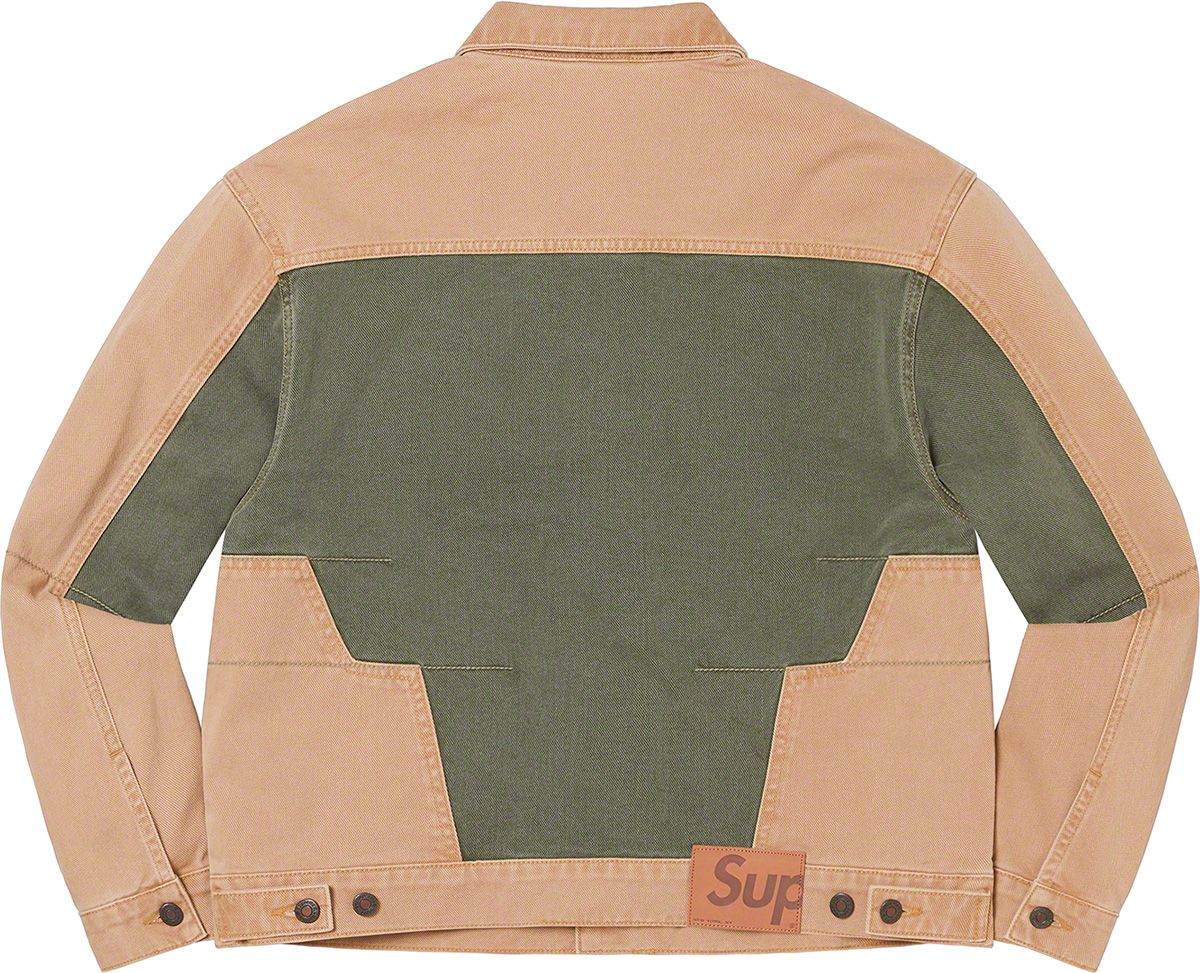 2-Tone Paneled Denim Jacket – Supreme