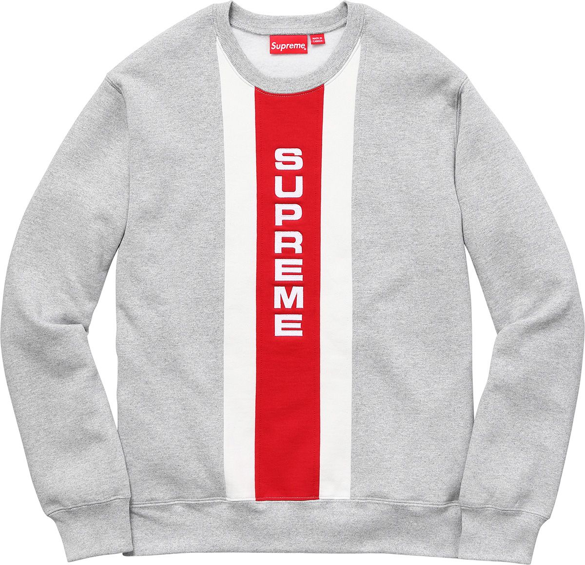 Vertical Logo Panel Crewneck – Supreme