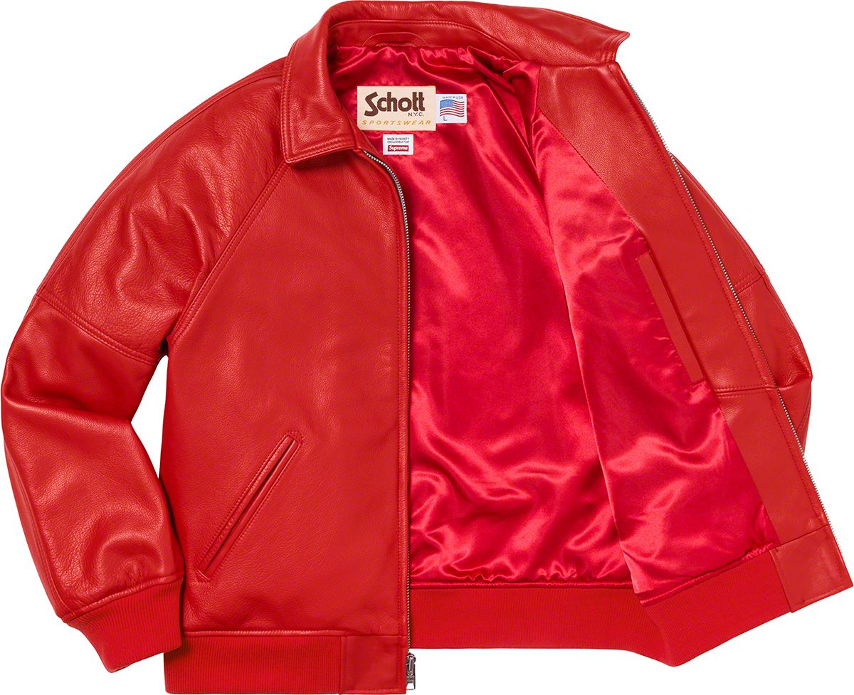 Martin Wong/Supreme Schott® 8-Ball Leather Varsity Jacket – Supreme