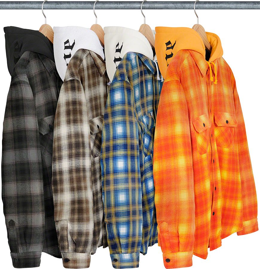 Hooded Flannel Zip Up Shirt – Supreme