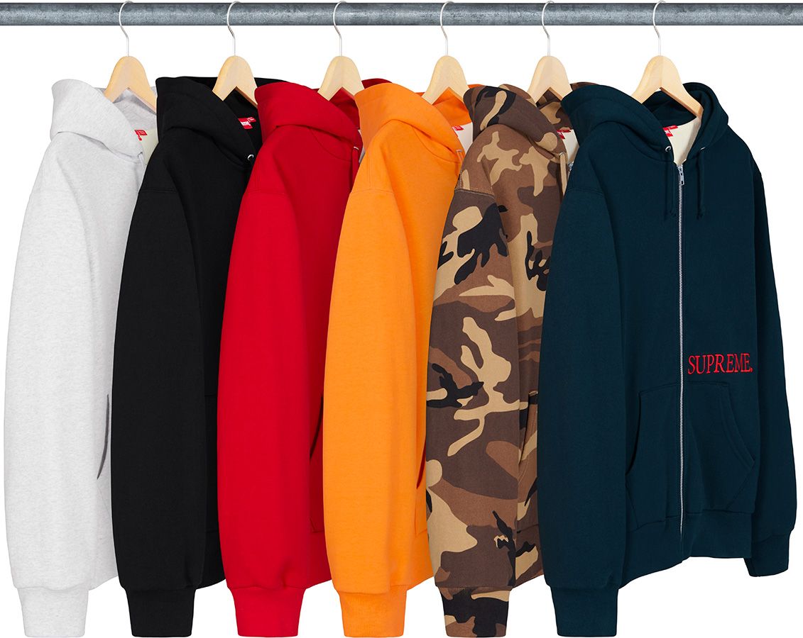 Thermal Zip Up Hooded Sweatshirt – Supreme