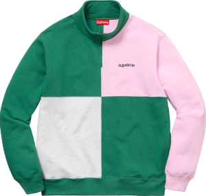 Color Blocked Half Zip Sweatshirt