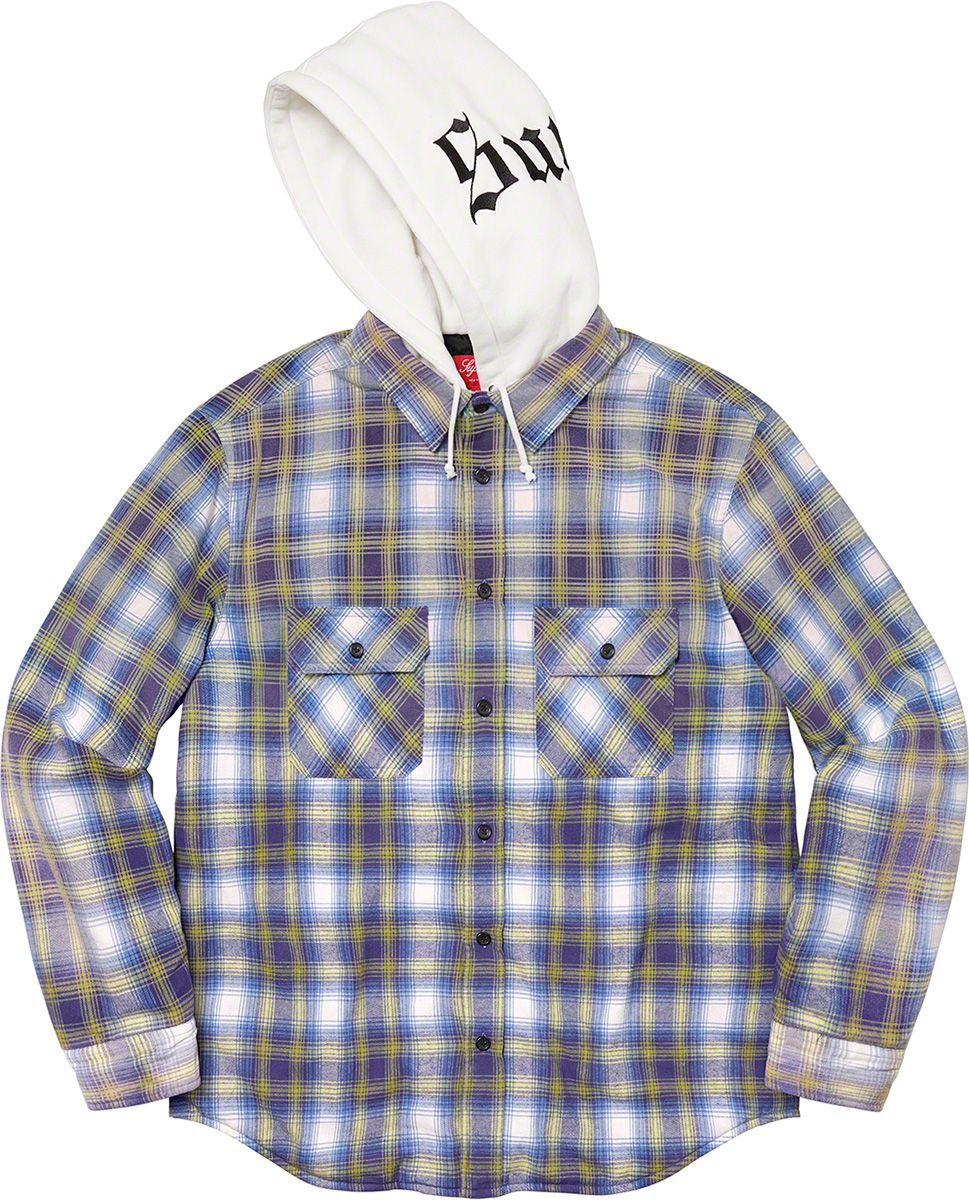Supreme Quilted Plaid Flannel Shirt Dusty Royal