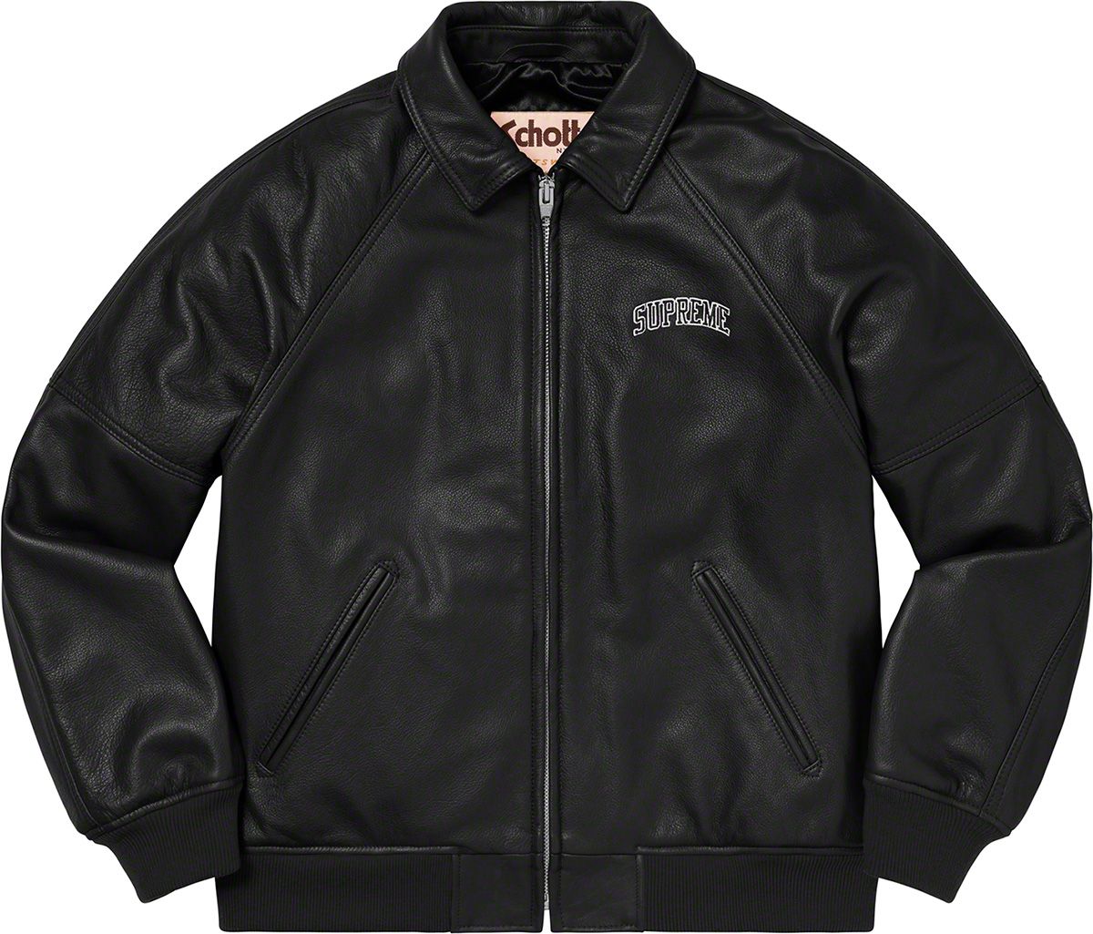 Martin Wong/Supreme Schott® 8-Ball Leather Varsity Jacket - Fall ...