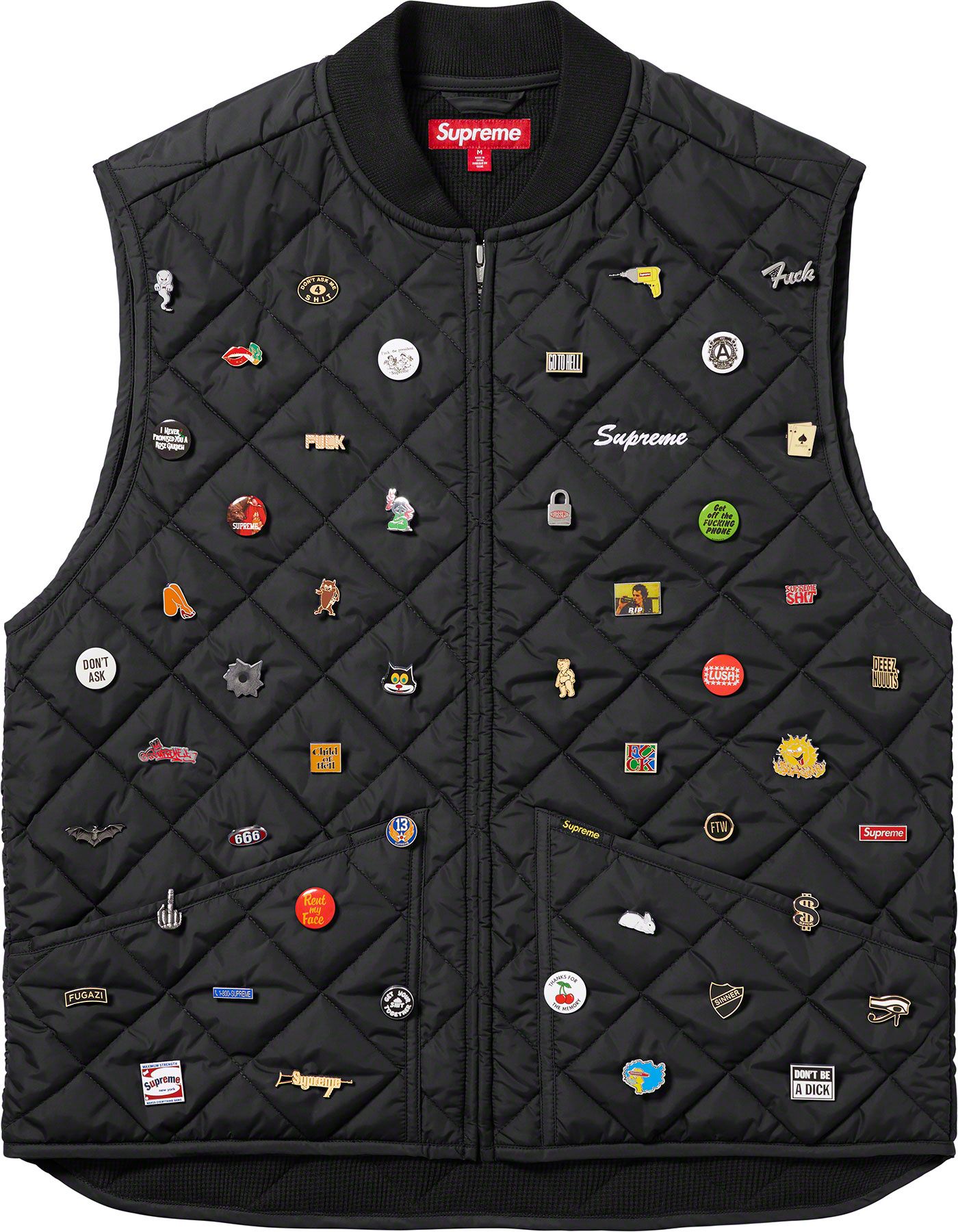 Supreme Pins Quilted Work Vest 玄関先迄納品 - トップス