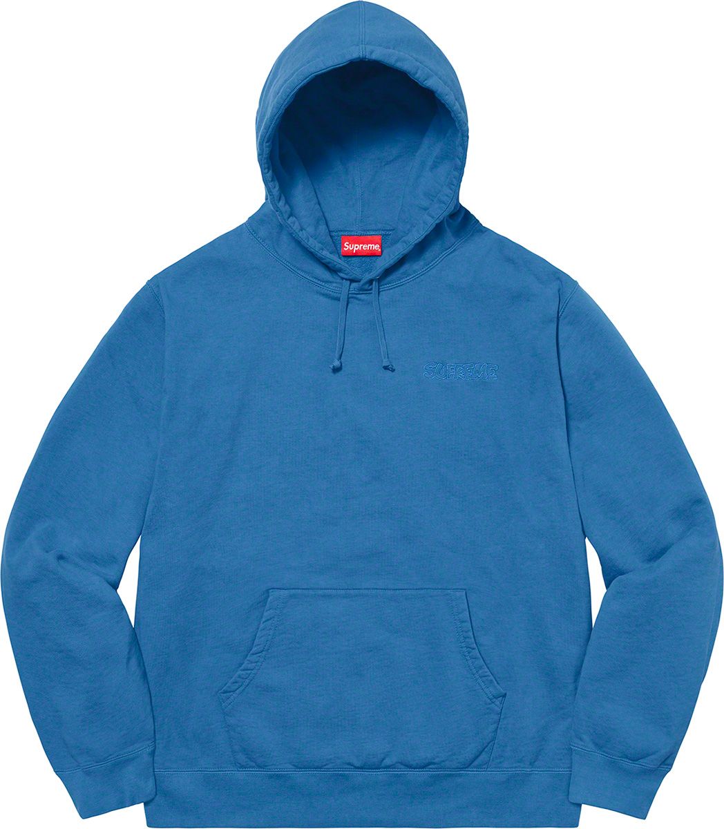 Supreme US-NY cotton hoodie - Blue