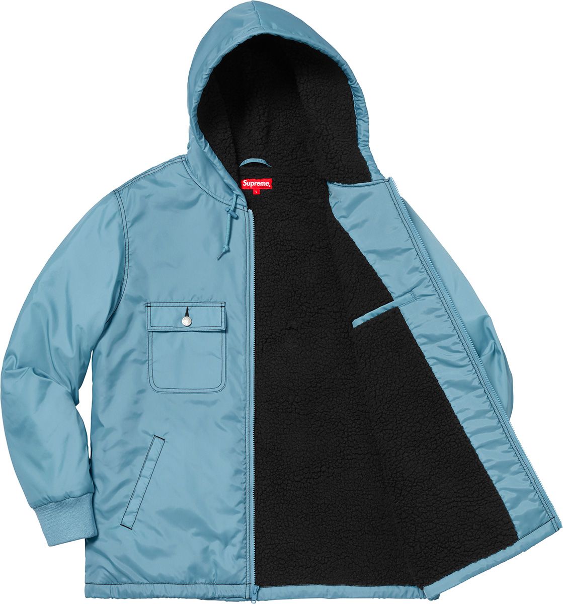 Sherpa Lined Nylon Zip Up Jacket - Fall/Winter 2018 Preview – Supreme