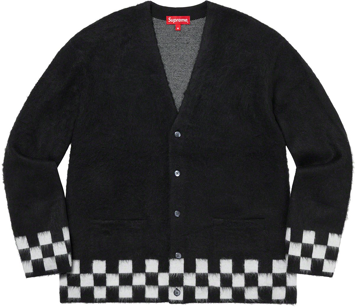 Brushed Checkerboard Cardigan - Supreme