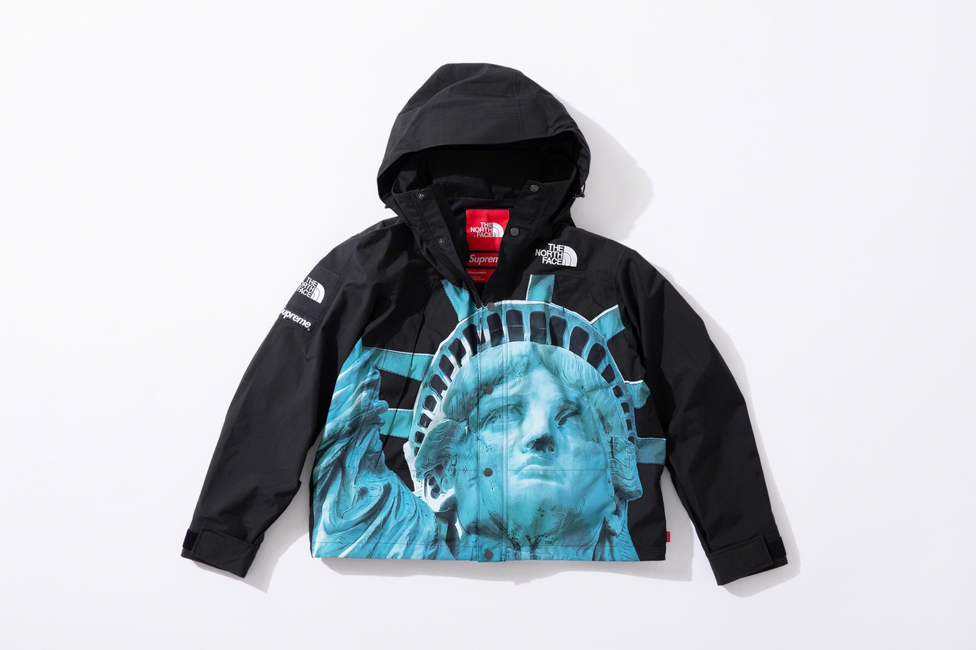 Statue of Liberty Mountain Jacket with packable hood. (20/29)