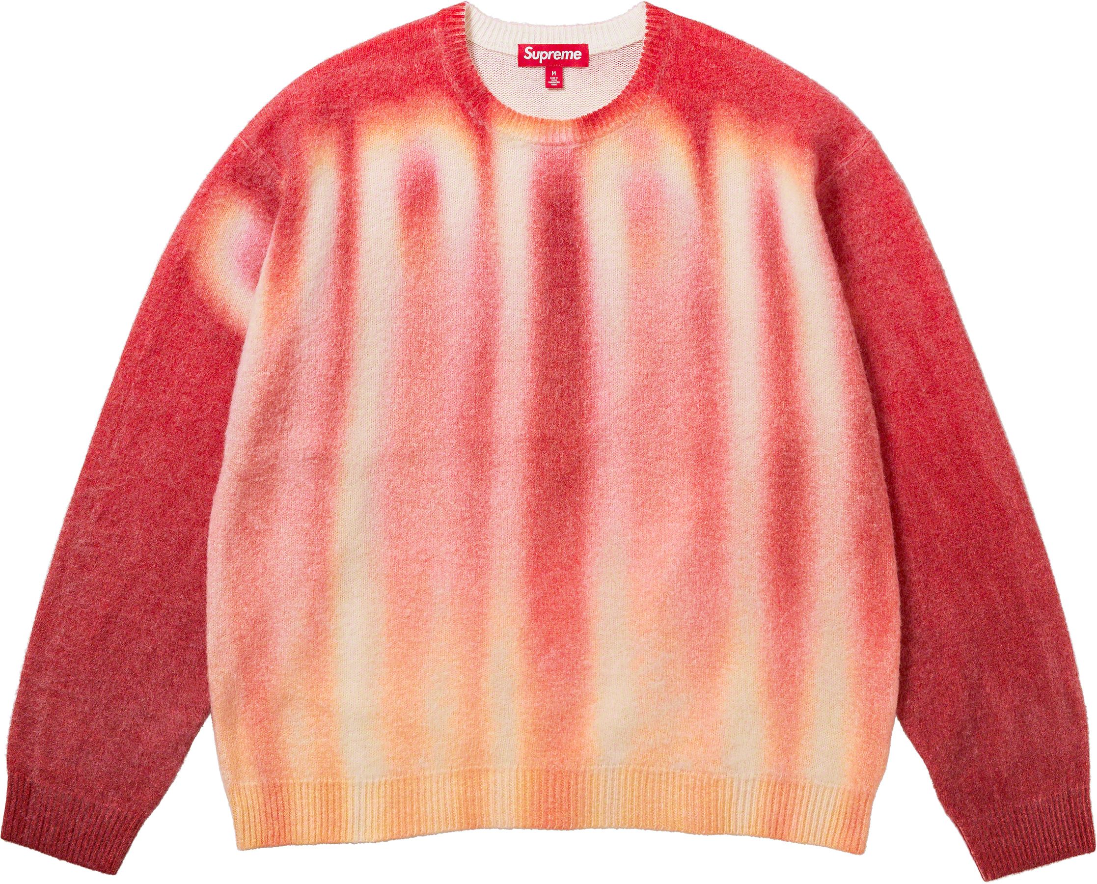 XXLサイズ supreme blurred logo セーター 赤ファッション - トップス