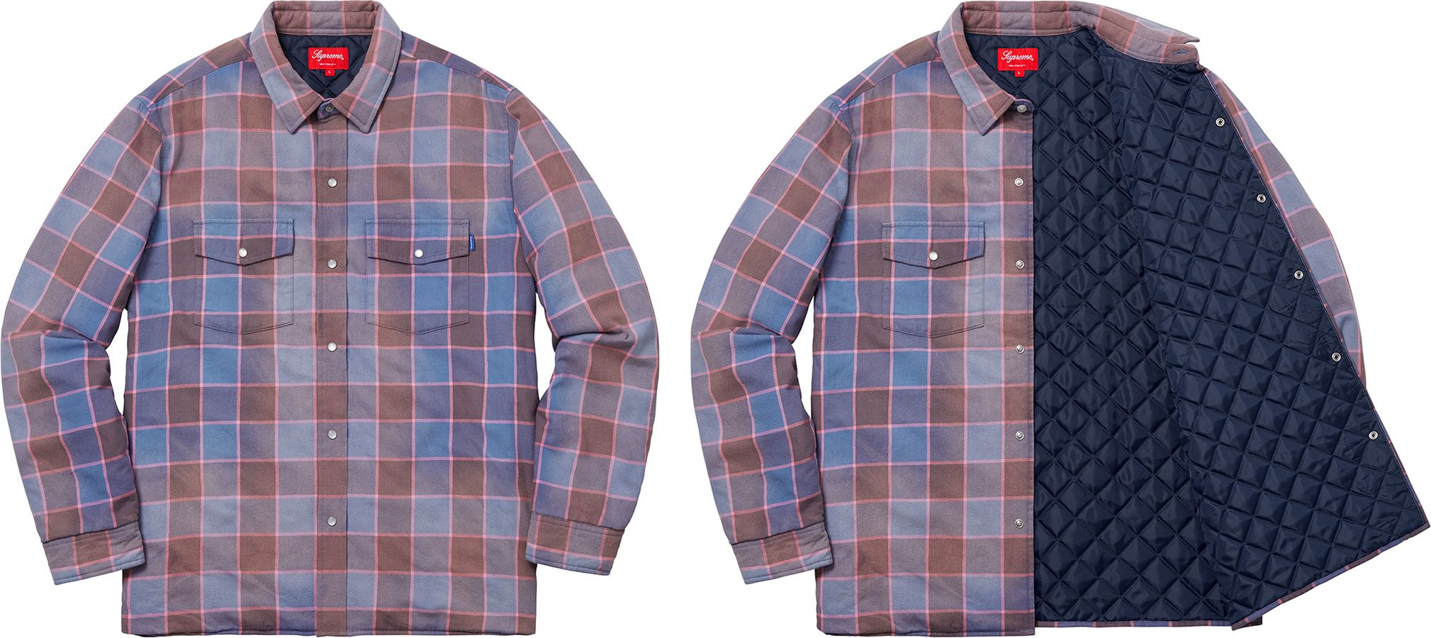 Quilted Faded Plaid Shirt - Fall/Winter 2018 Preview – Supreme