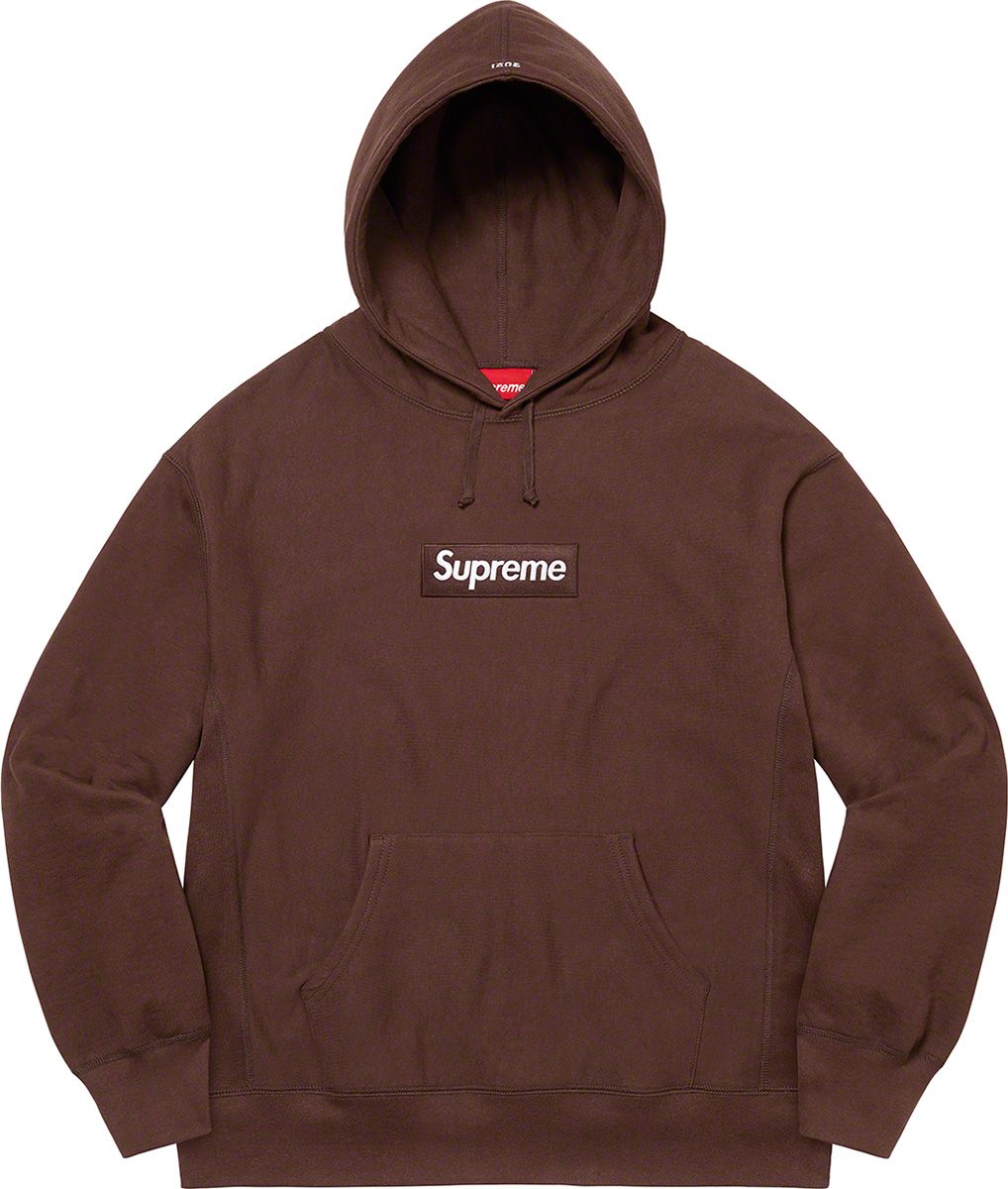 Supreme Box Logo Hooded Sweatshirt チャコール-