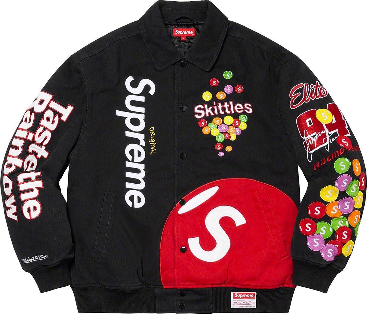 Supreme®/Skittles®/<wbr>Mitchell & Ness® Varsity Jacket - Fall 