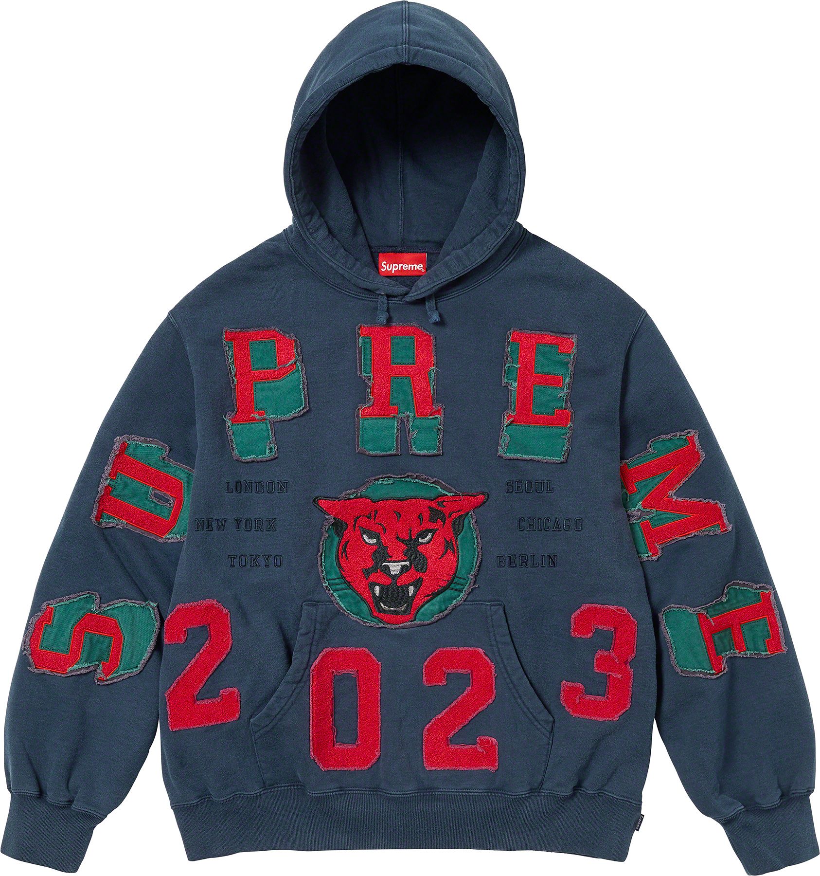Washed Panther Hooded Sweatshirt - Fall/Winter 2023 Preview – Supreme