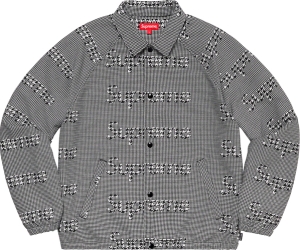 Houndstooth Logos Snap Front Jacket