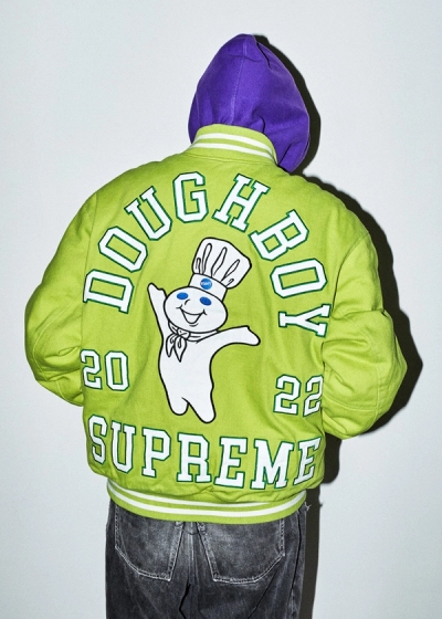 Supreme®/Mitchell &amp; Ness® Doughboy Twill Varsity Jacket, Small Box Hooded Sweatshirt image 58