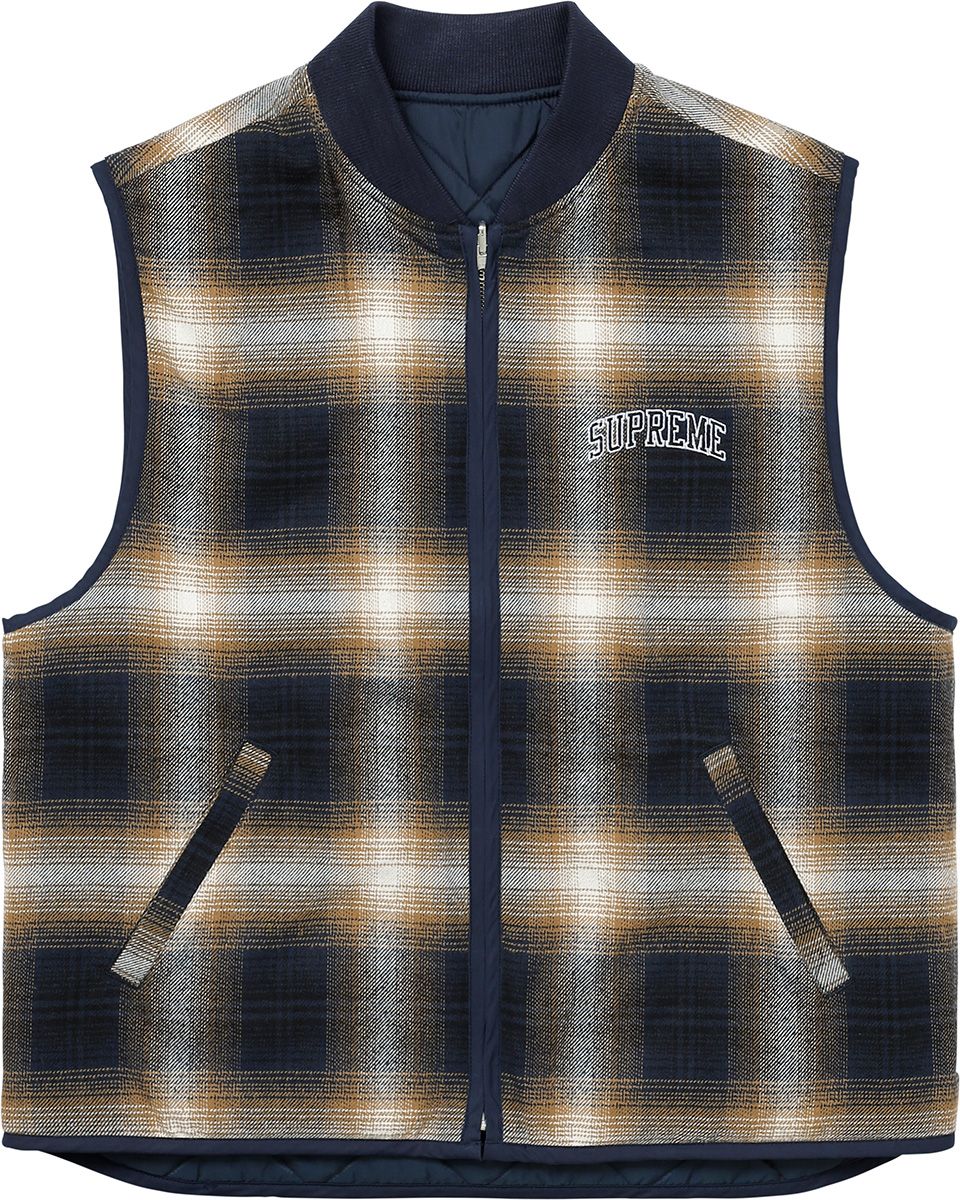 Reversible Shadow Plaid Vest - Fall/Winter 2017 Preview – Supreme