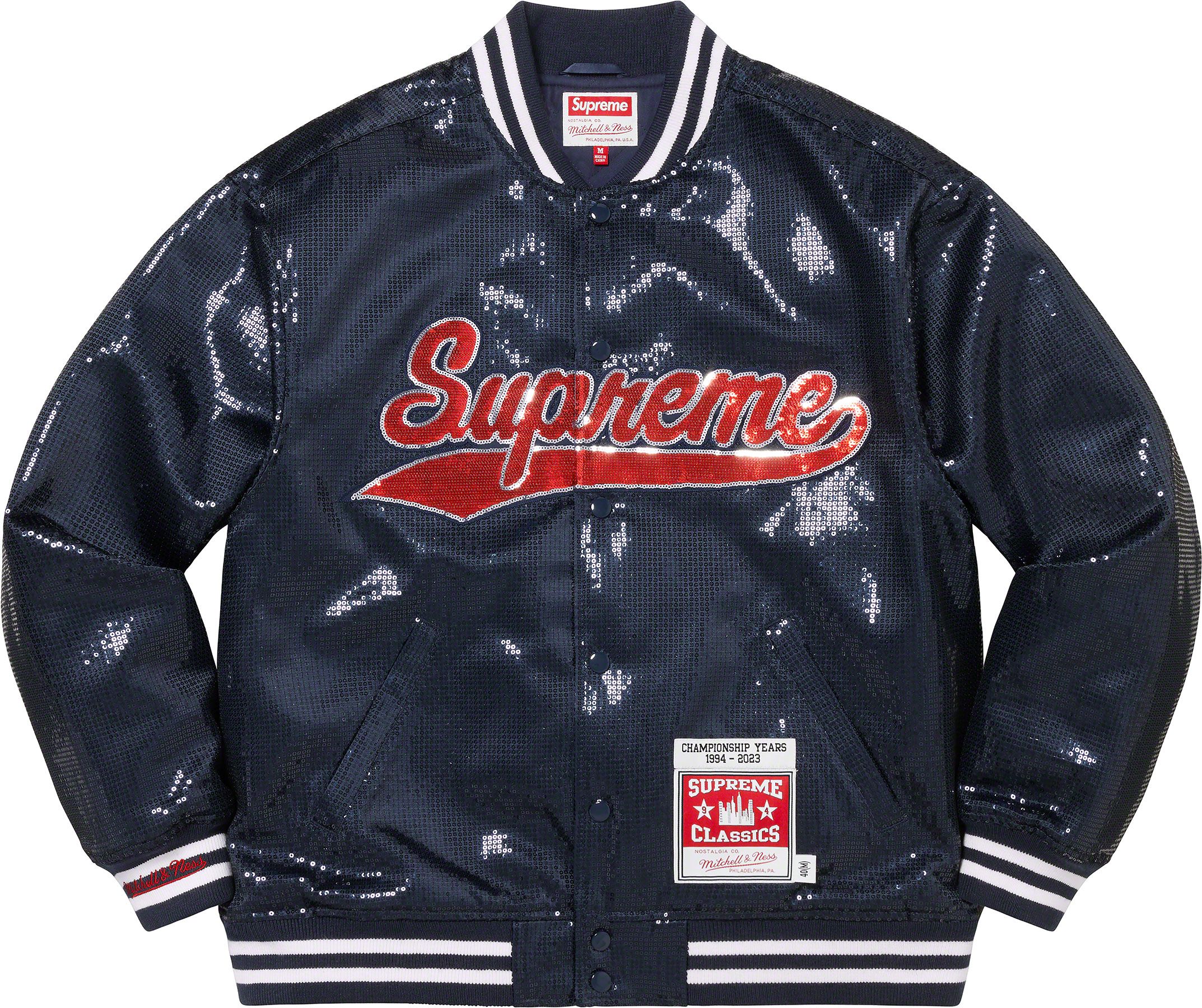 Supreme®/Mitchell & Ness® Sequin Varsity Jacket - Spring/Summer
