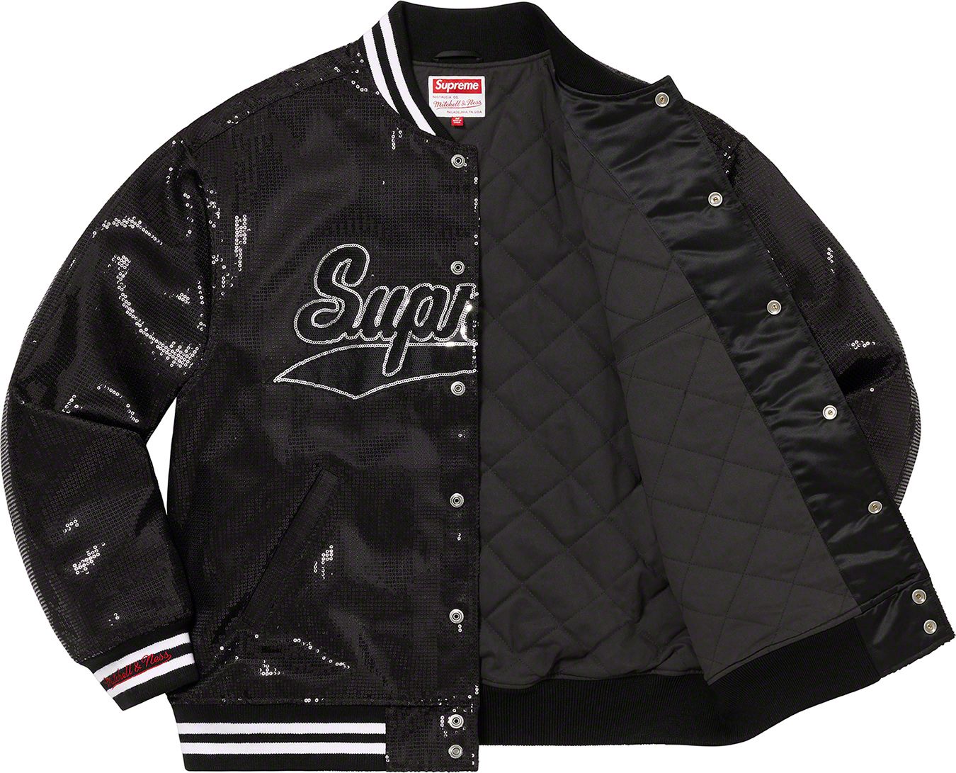 Supreme®/Mitchell & Ness® Sequin Varsity Jacket - Spring/Summer 