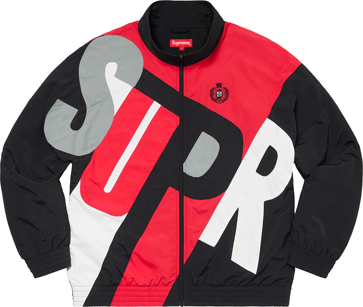 正価supreme Big Letter track jacket サイズL ナイロンジャケット