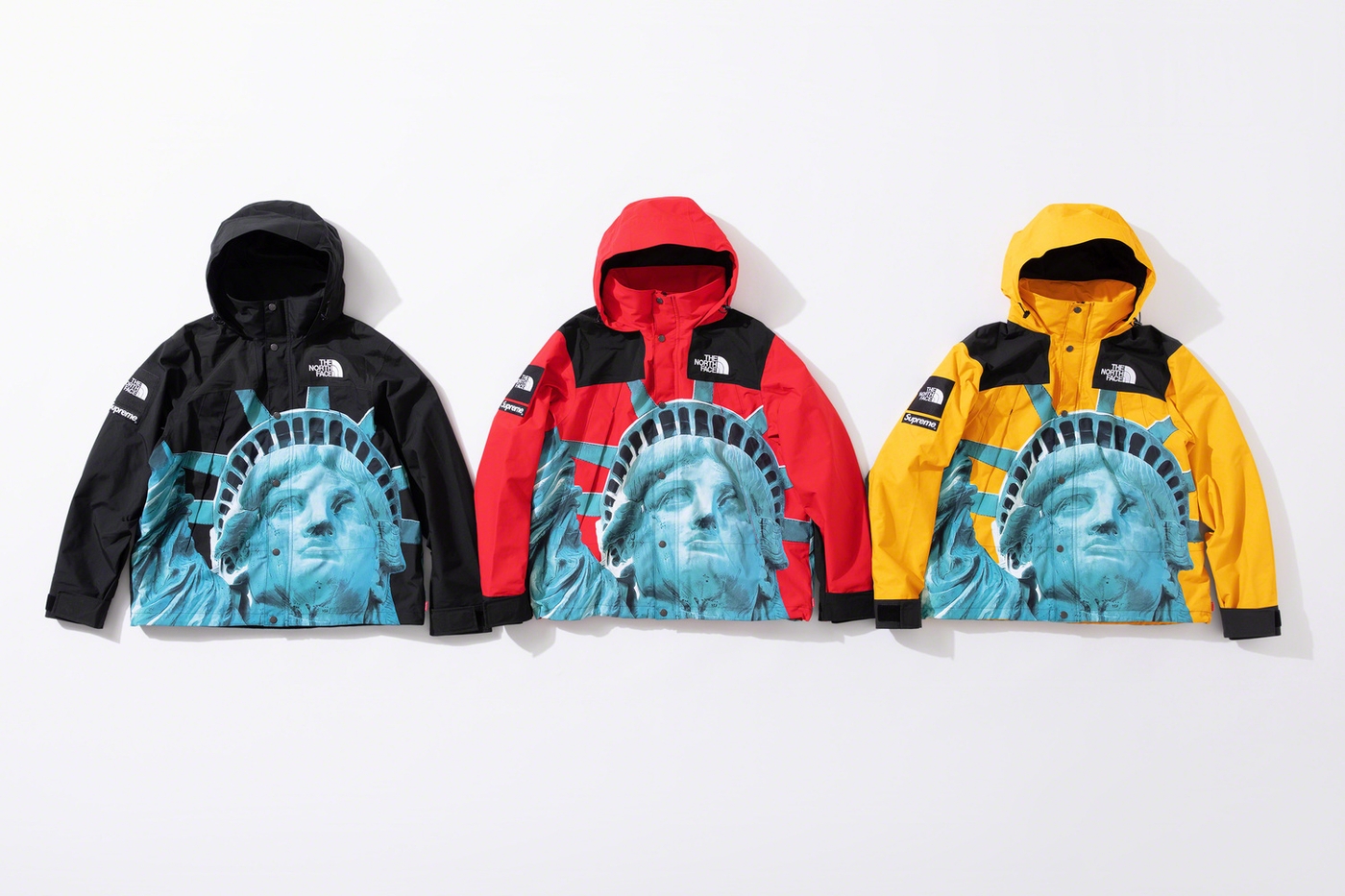 Statue of Liberty Mountain Jacket with packable hood. (22/29)