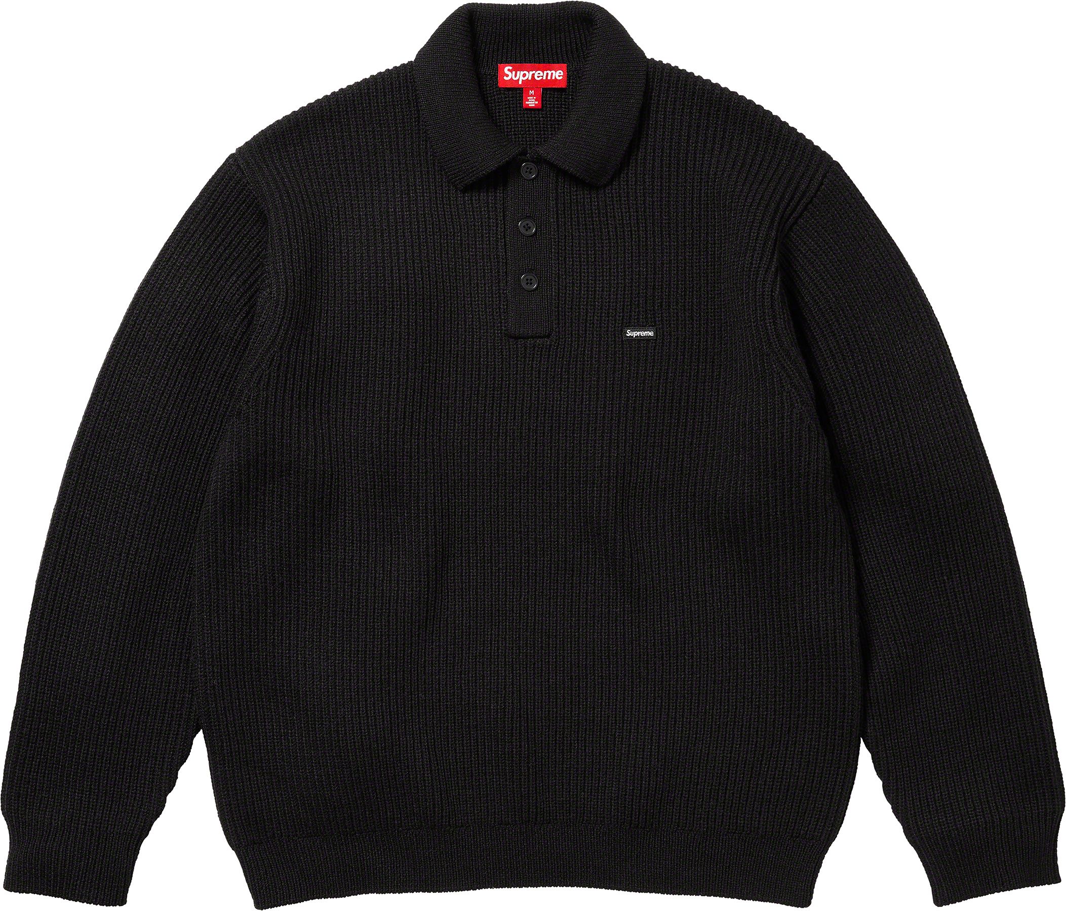 Supreme Small Box Polo Sweater 茶色トラックジャケット