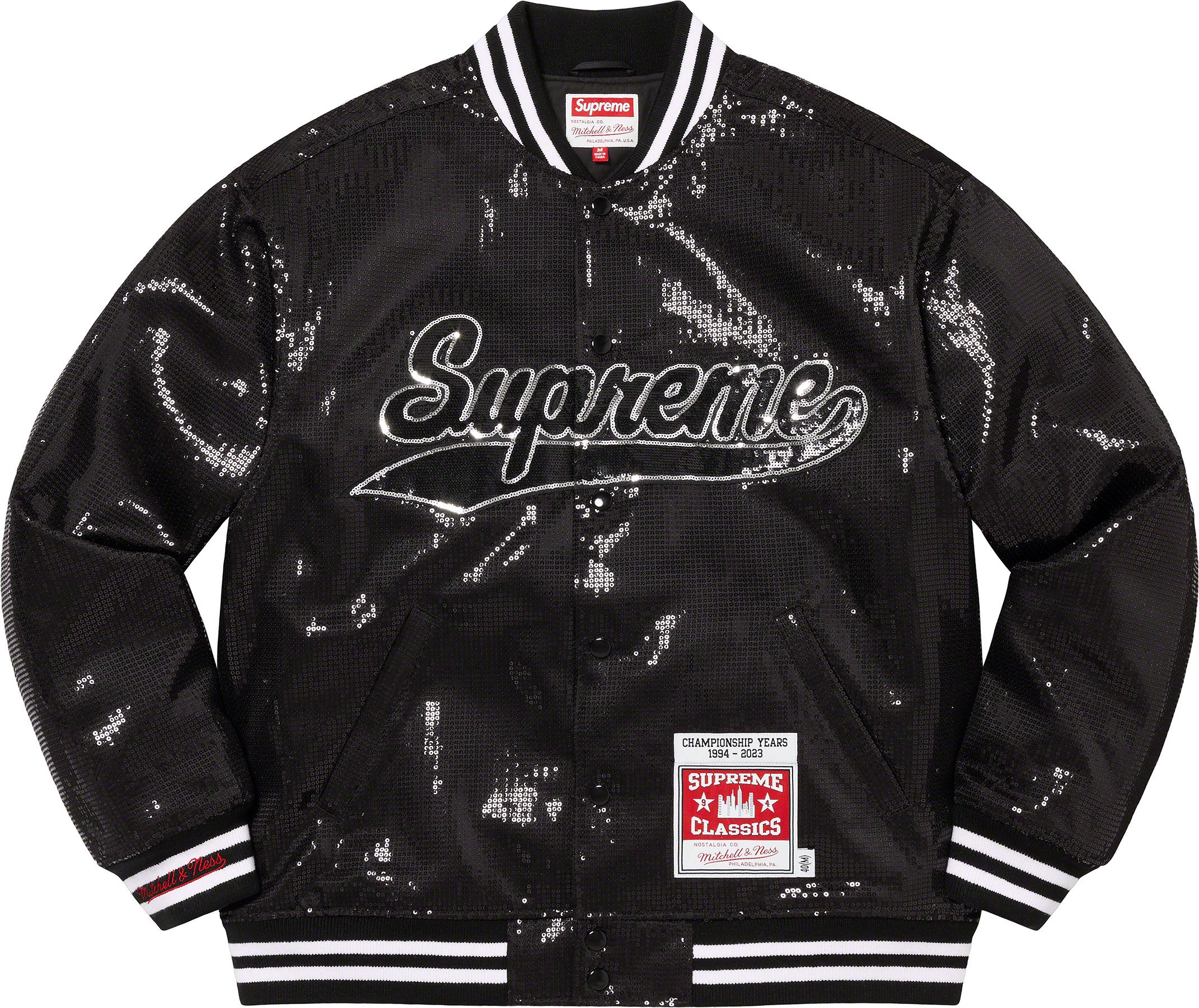 Supreme®/Mitchell & Ness® Sequin Varsity Jacket - Spring/Summer 