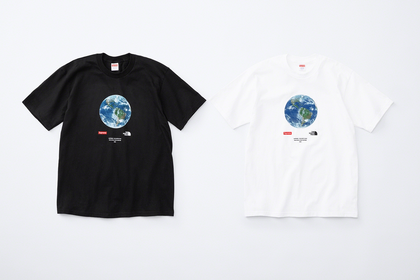 One World Tee. <span class="red">Supreme and The North Face® will donate 100% of profits from One World Tee sales to <a target="_blank" href="https://www.globalgiving.org/projects/coronavirus-relief-fund/"><u>GlobalGiving’s Coronavirus Relief Fund</u></a>, providing resources to communities on the front lines and protecting the most vulnerable. </span> (33/39)