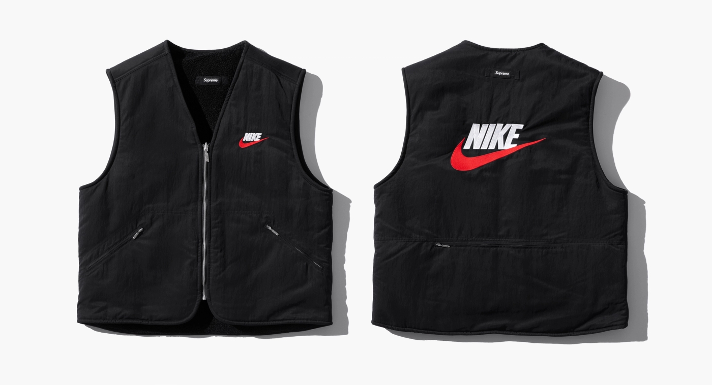 Reversible Nylon Vest with sherpa fleece lining and embroidered logos. (20/38)