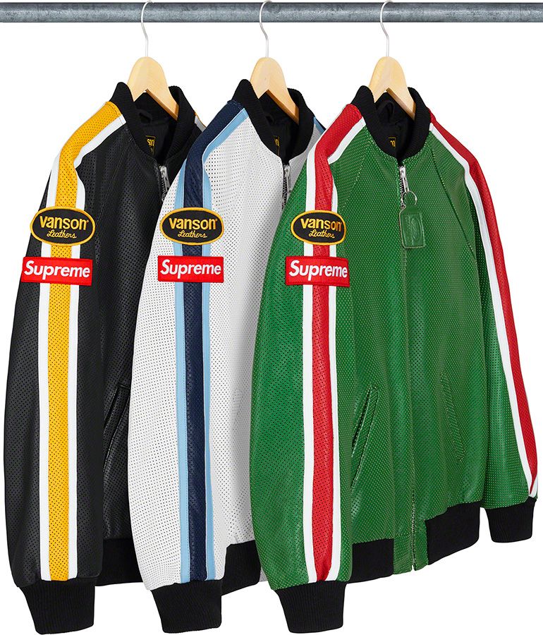 Supreme®/Vanson Leathers® Perforated Bomber Jacket - Spring/Summer 