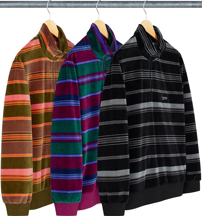 Stripe Velour Half Zip Pullover - Fall/Winter 2020 Preview – Supreme