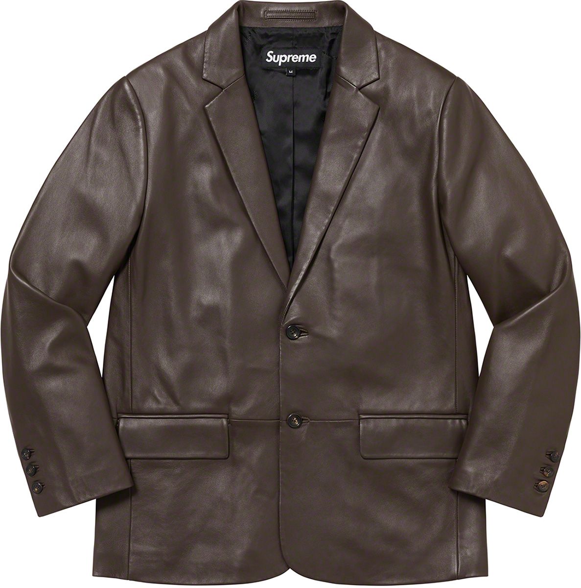 SupremeleatherSupreme Leather Blazer Grey Mサイズ
