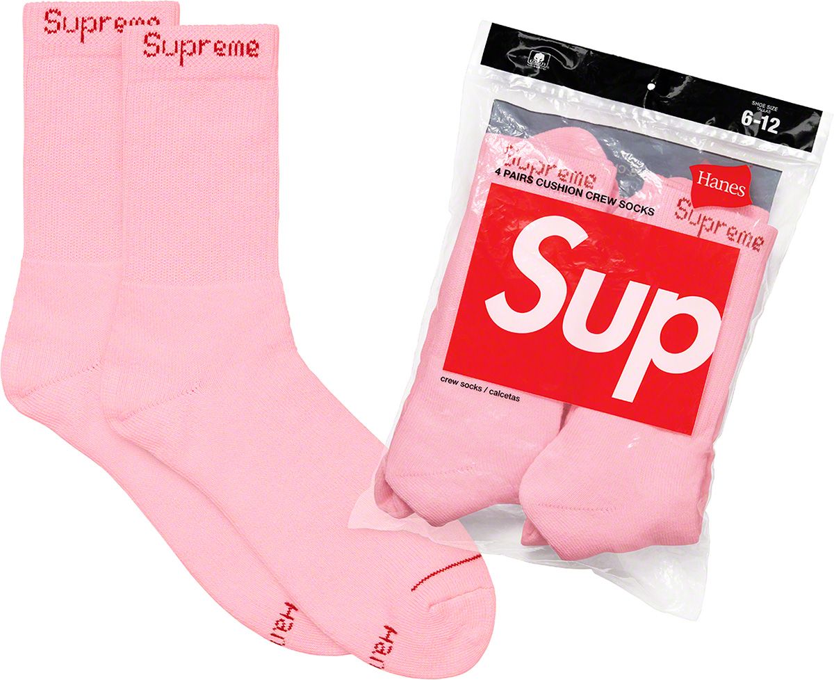 Supreme®/Hanes® Crew Socks (4 Pack) - Fall/Winter 2021