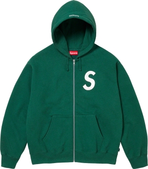 S Logo Zip Up Hooded Sweatshirt