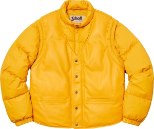 Supreme®/Schott® Down Leather Vest Puffy Jacket